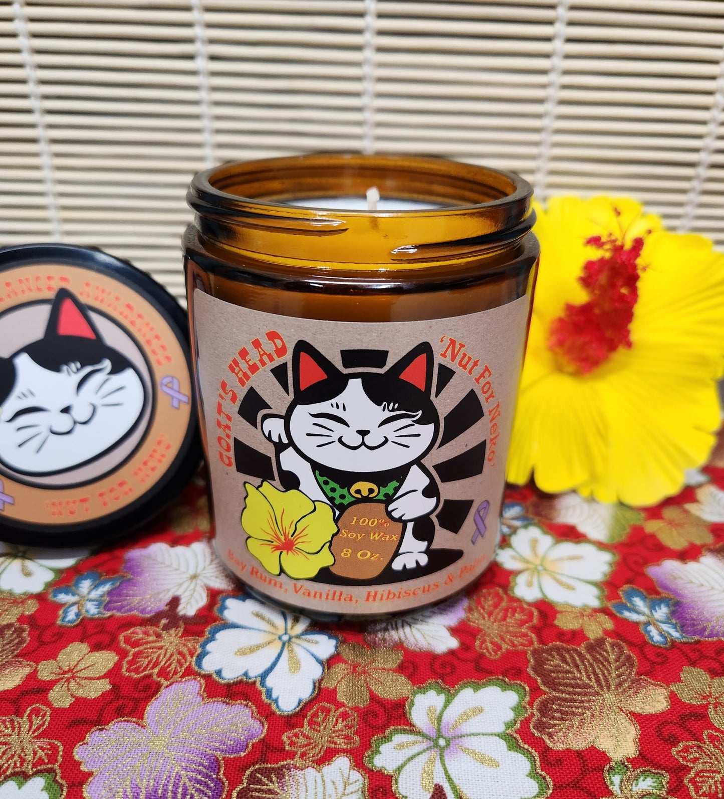 Nut For Neko  Cancer Awareness Soy Candle